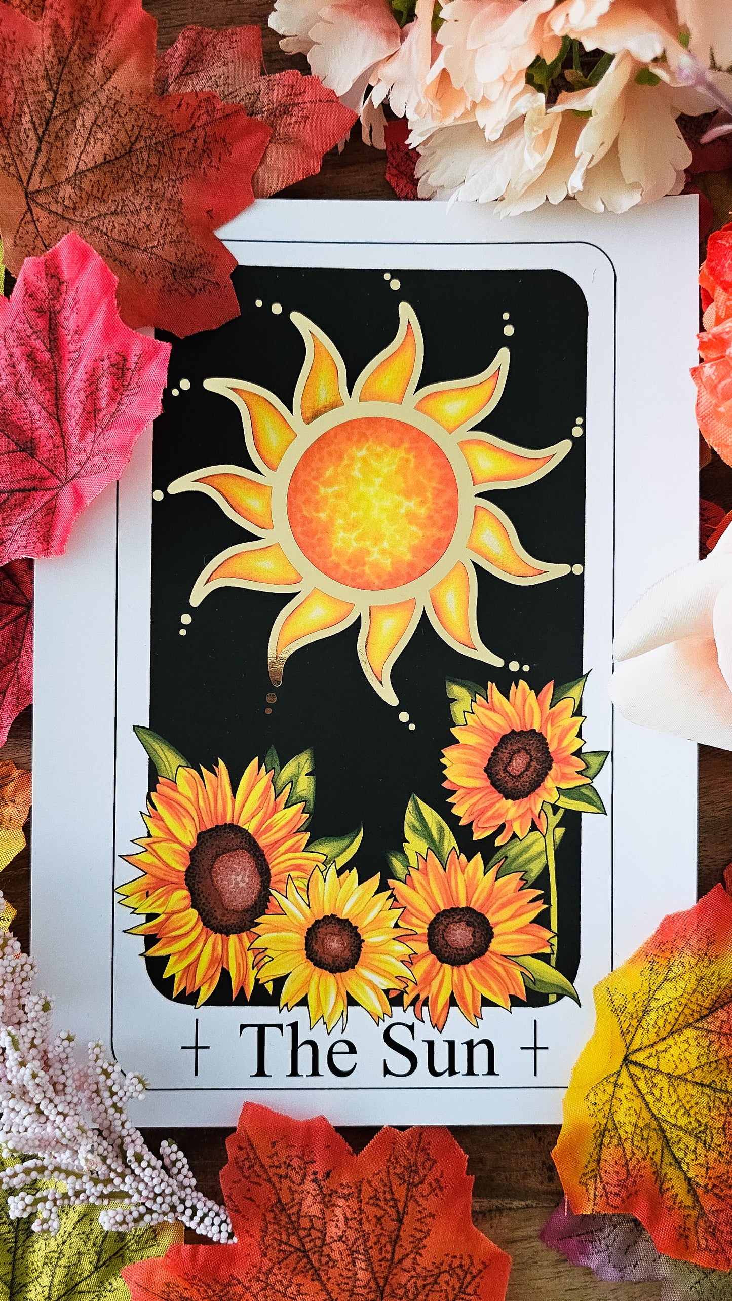 "The Sun" Tarot Card Gold Foil Print