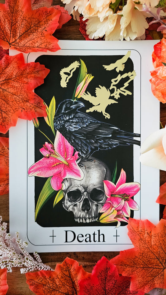 "Death" Tarot Card Gold Foil Print