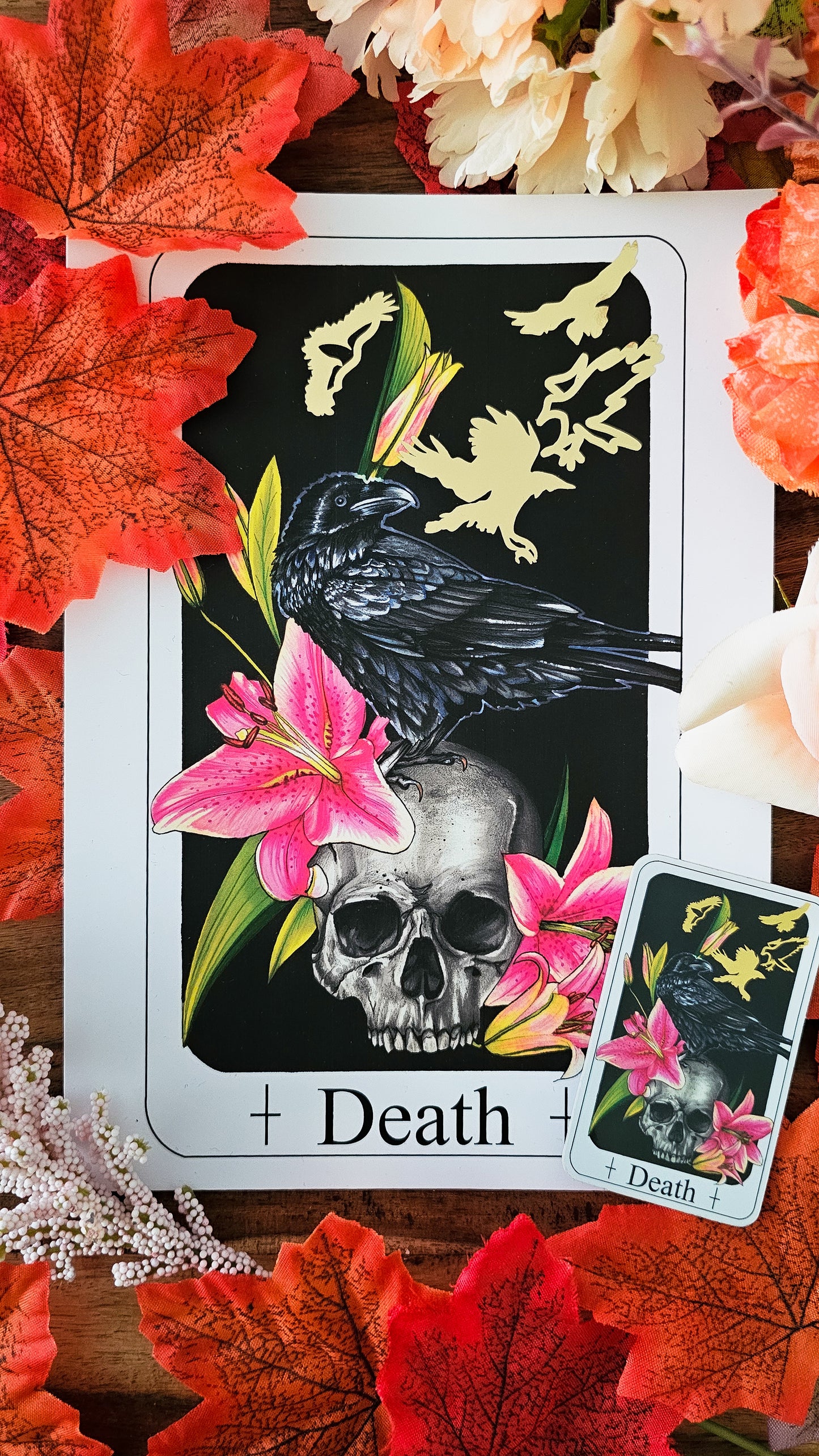 "Death" Tarot Card Gold Foil Print