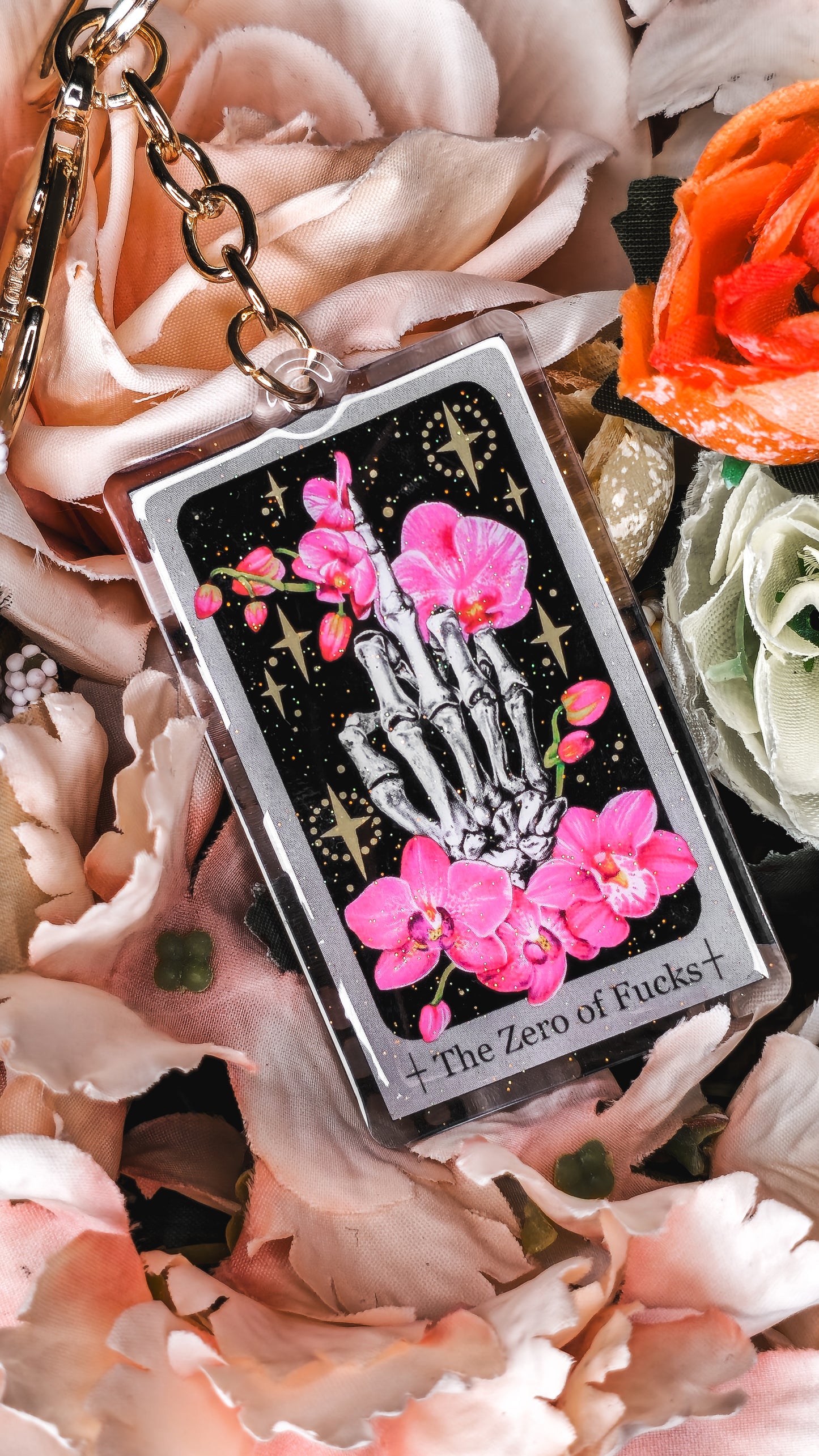 "The Zero of Fucks" Tarot Keyring