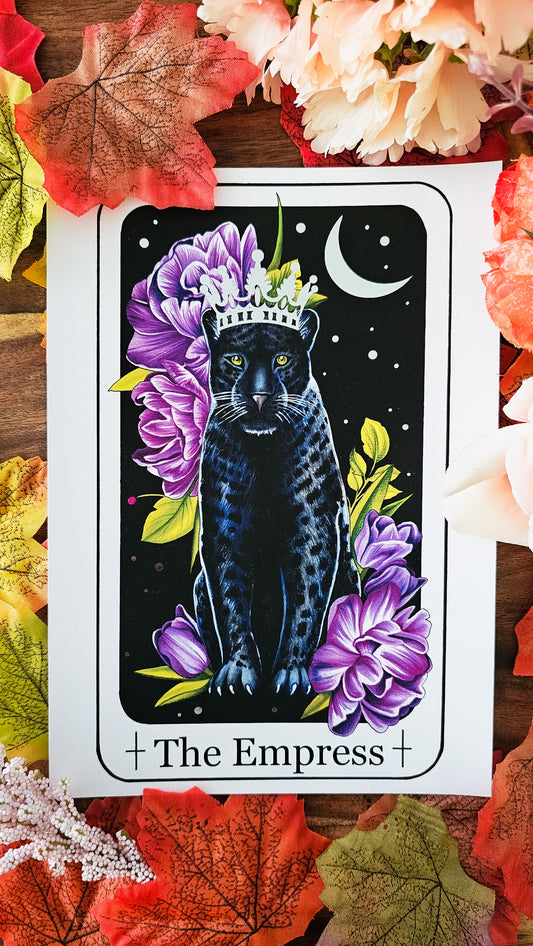 "The Empress" Tarot Card Silver Foil Print