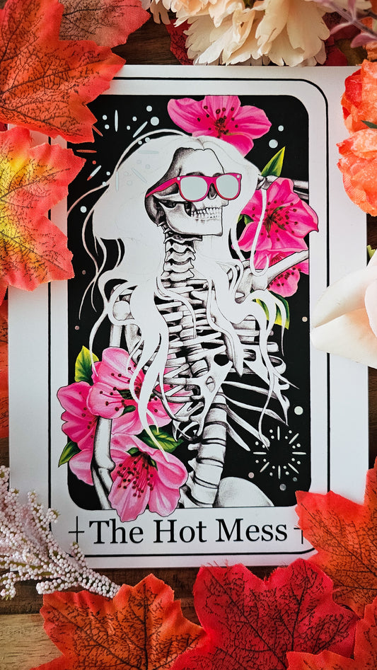 "The Hot Mess" Tarot Card Silver Foil Print