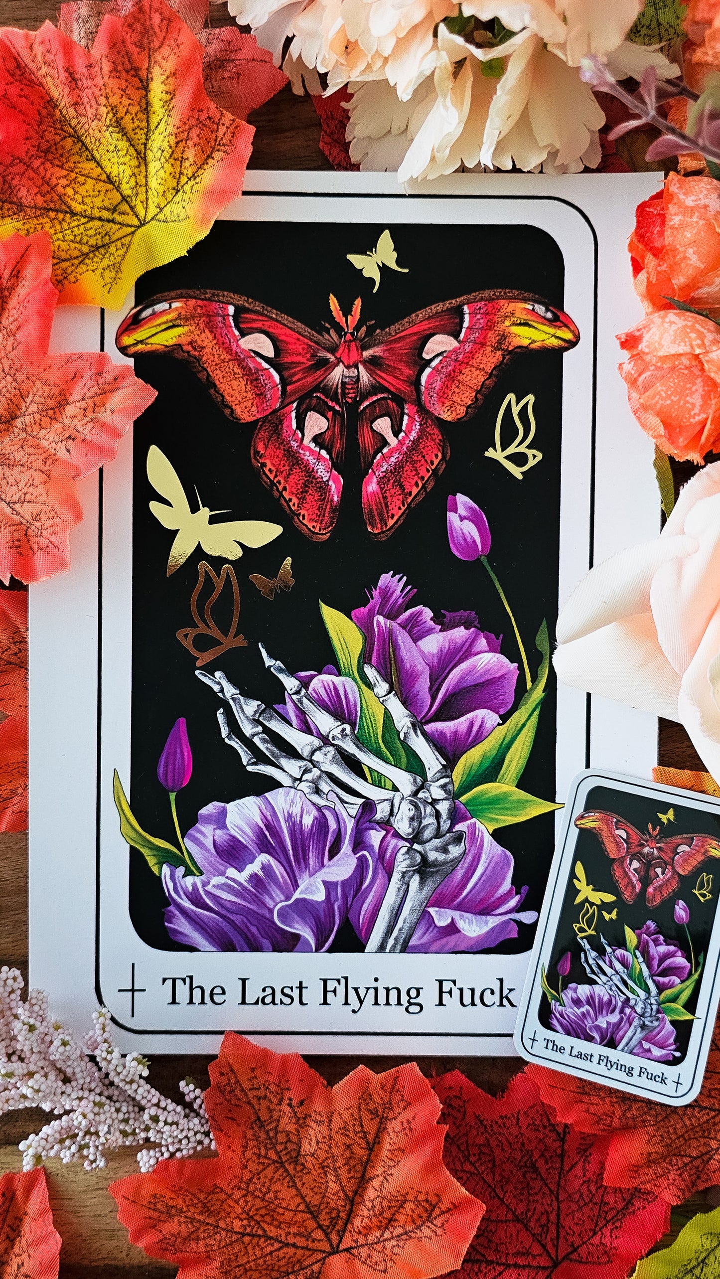 "The Last Flying Fuck" Tarot Card Gold Foil Print