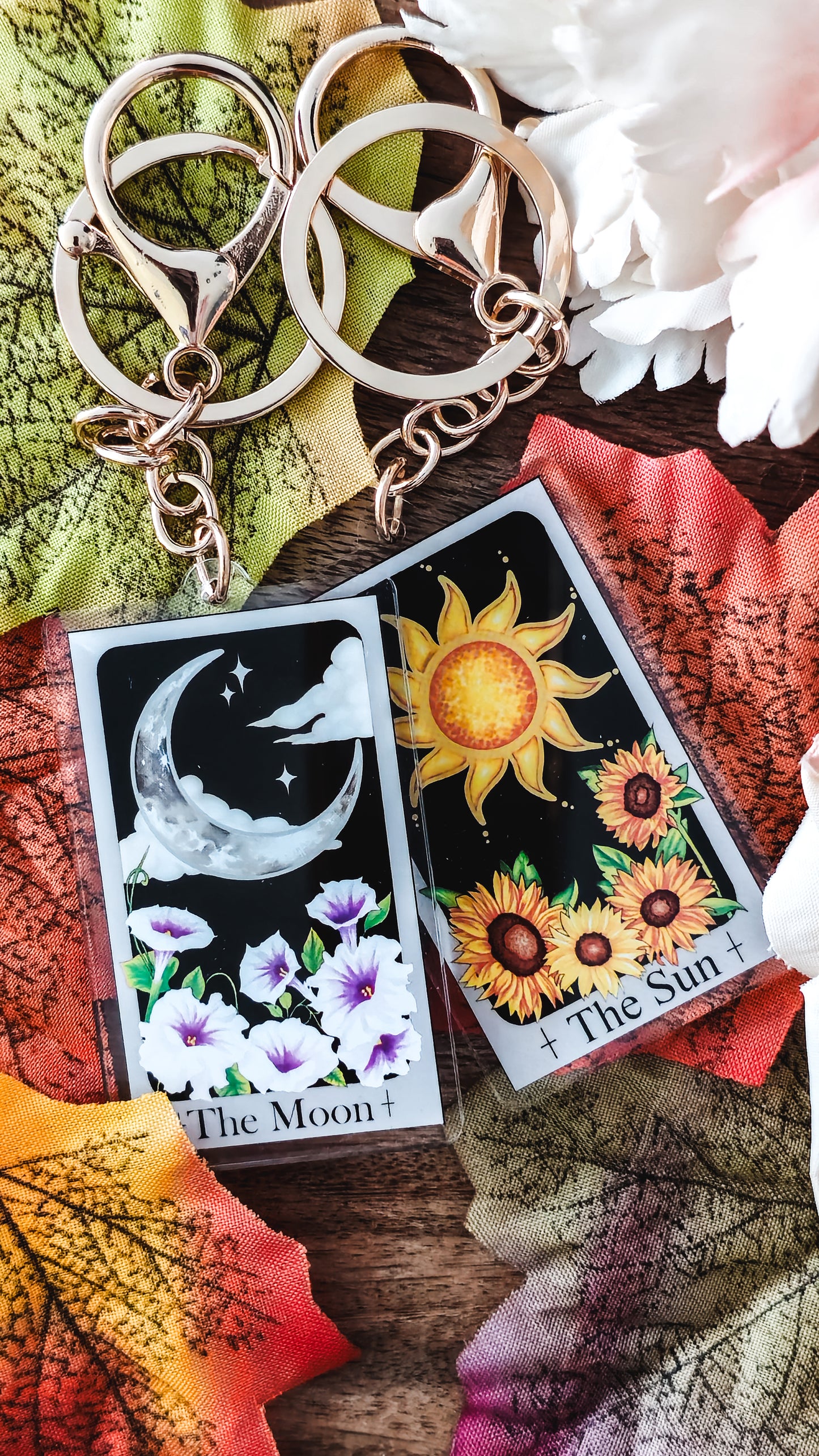 "The Sun and The Moon" Tarot Keyring