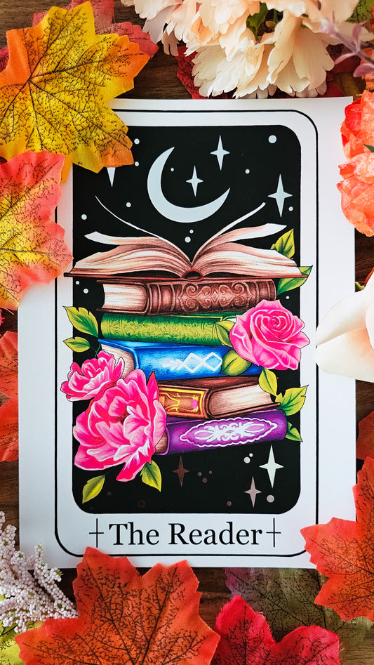 "The Reader" Tarot Card Silver Foil Print