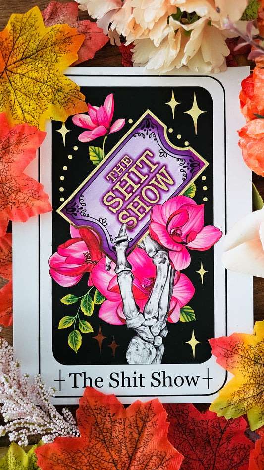 "The Shit Show" Tarot Card Gold Foil Print