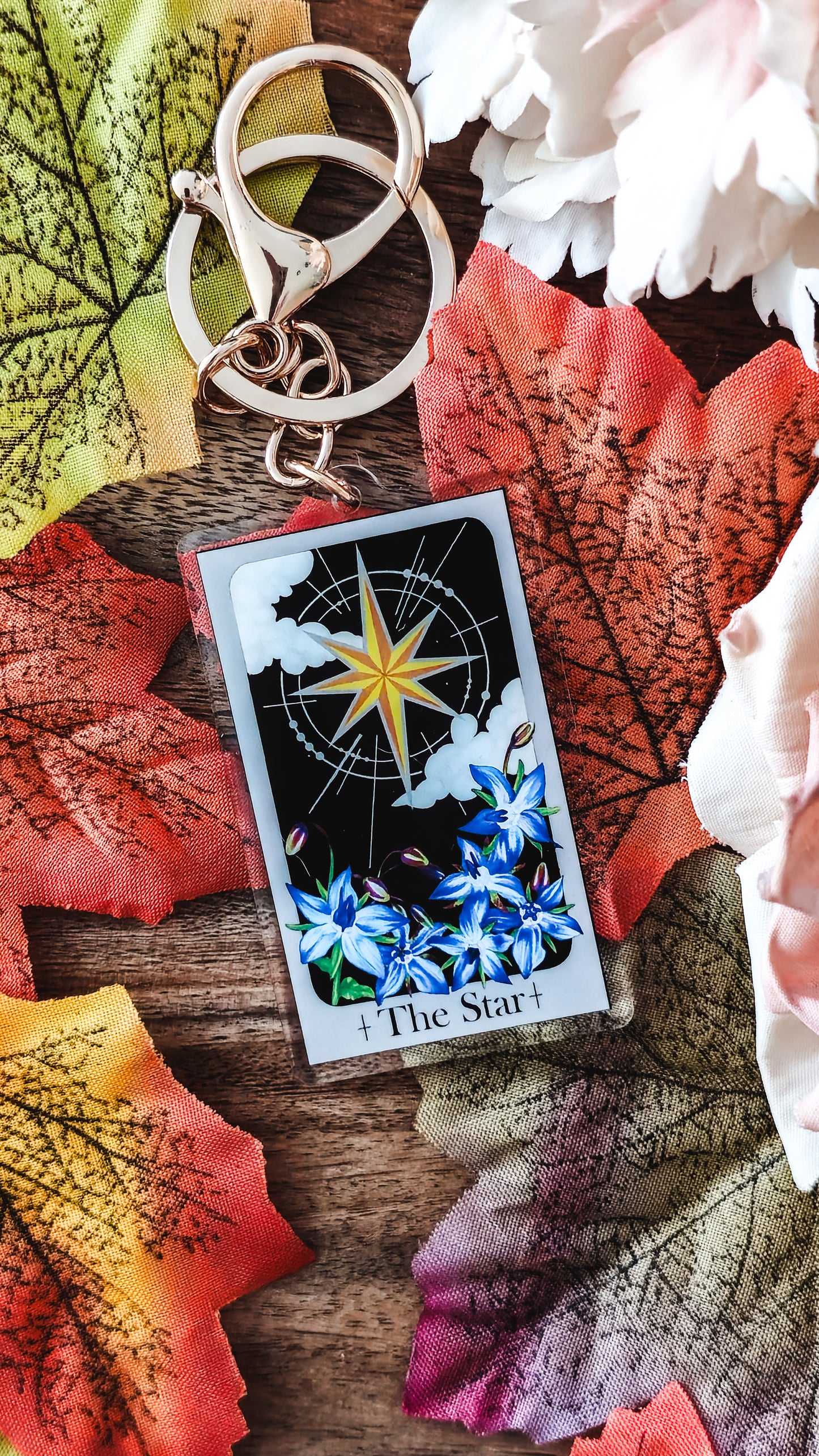 "The Star and The Moon" Tarot Keyring