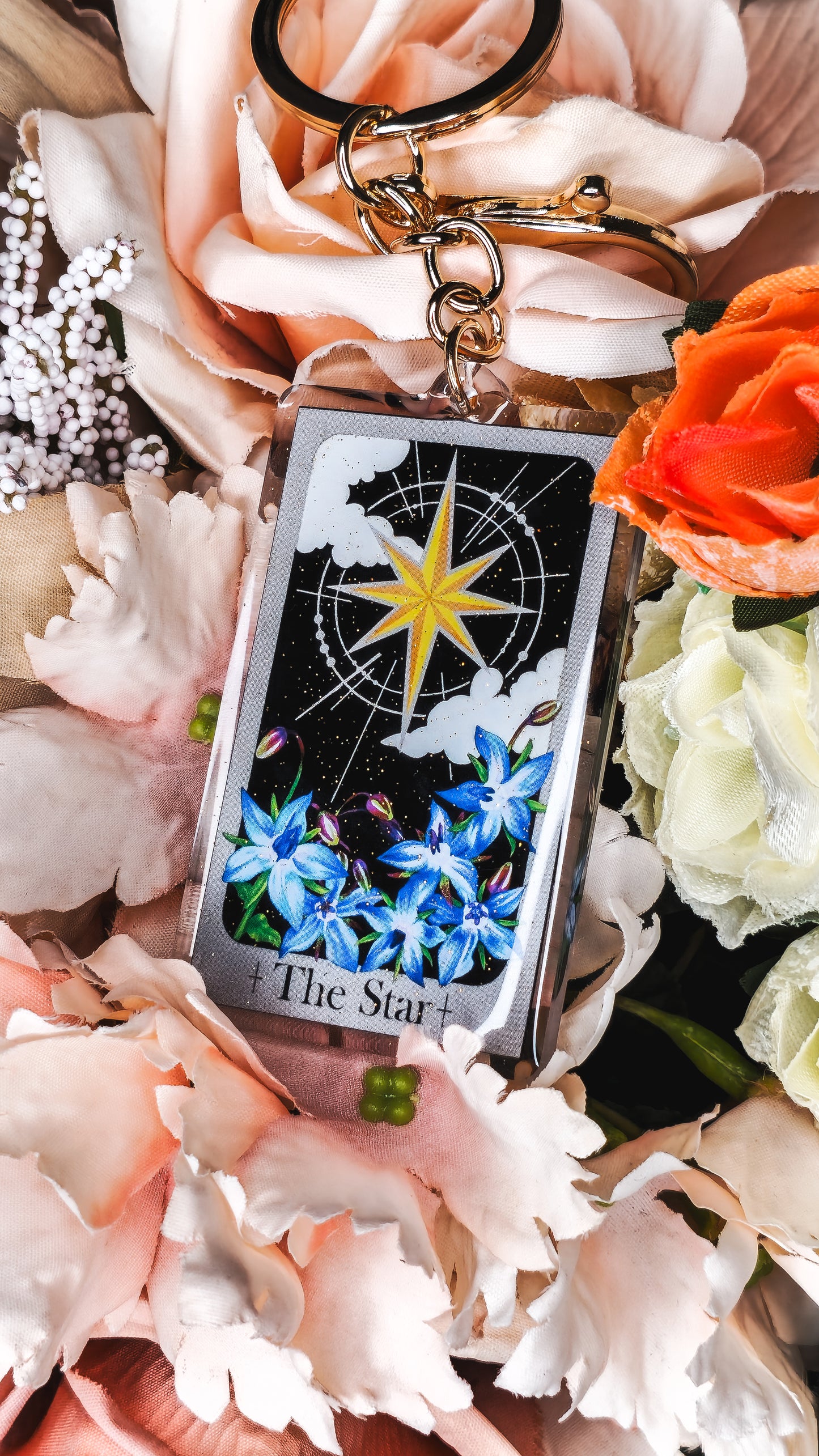 "The Star" Tarot Keyring