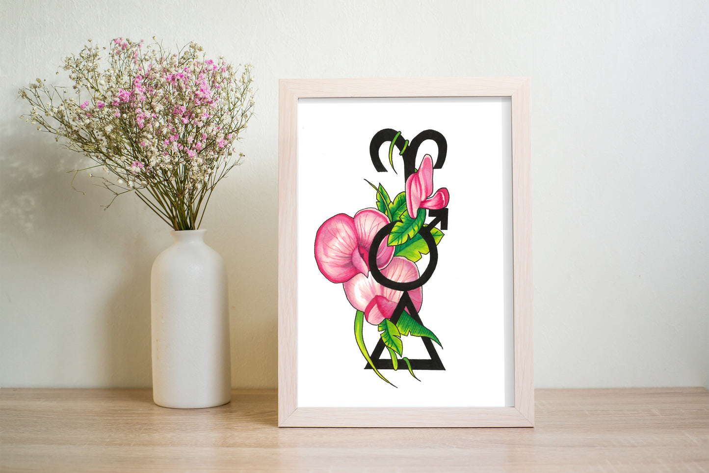 Aries Zodiac Sign Print (A6 - 4 x 6 Inches)