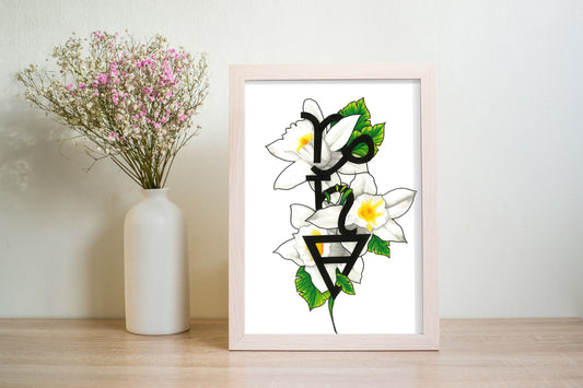 Capricorn Zodiac Sign Print (A6 - 4 x 6 Inches)