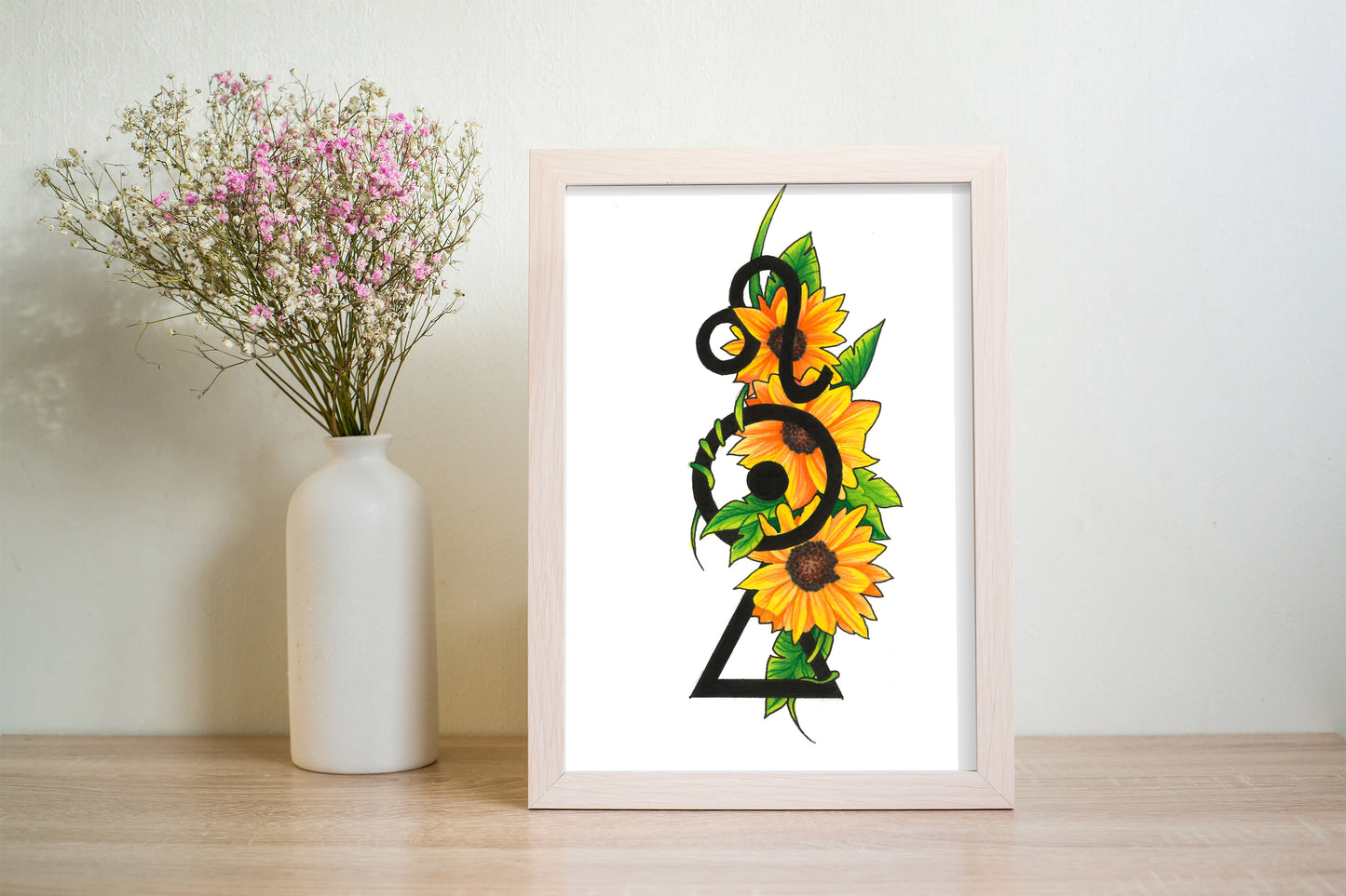 Leo Zodiac Sign Print (A6 - 4 x 6 Inches)