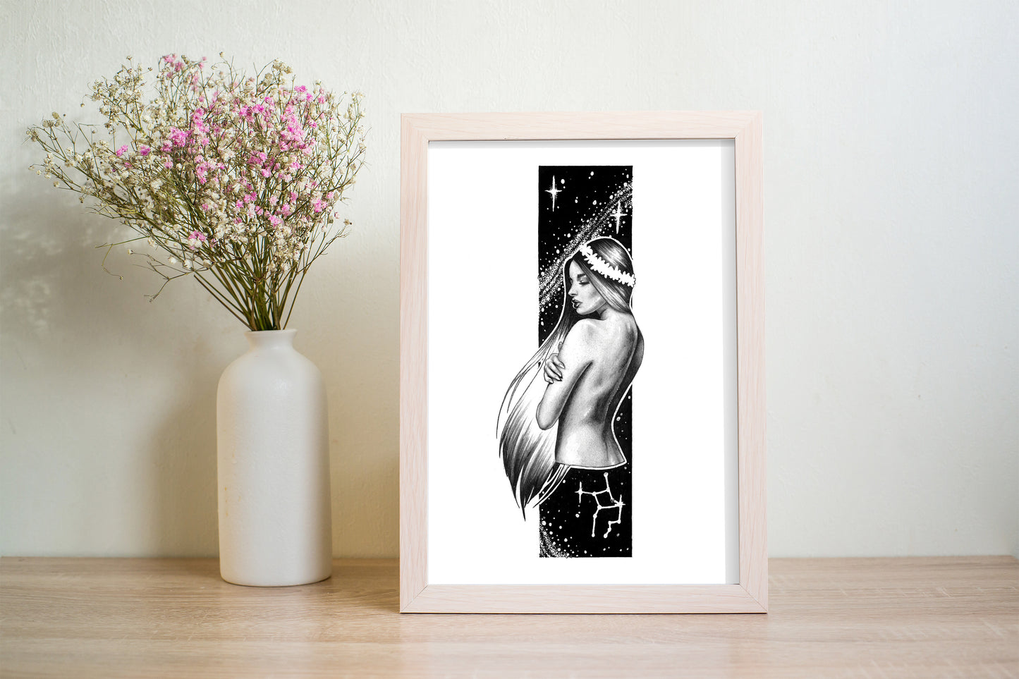 Virgo Constellation Print (A5 - 5.8" x 8.3")