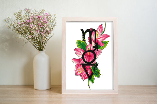 Scorpio Zodiac Sign Print (A6 - 4 x 6 Inches)