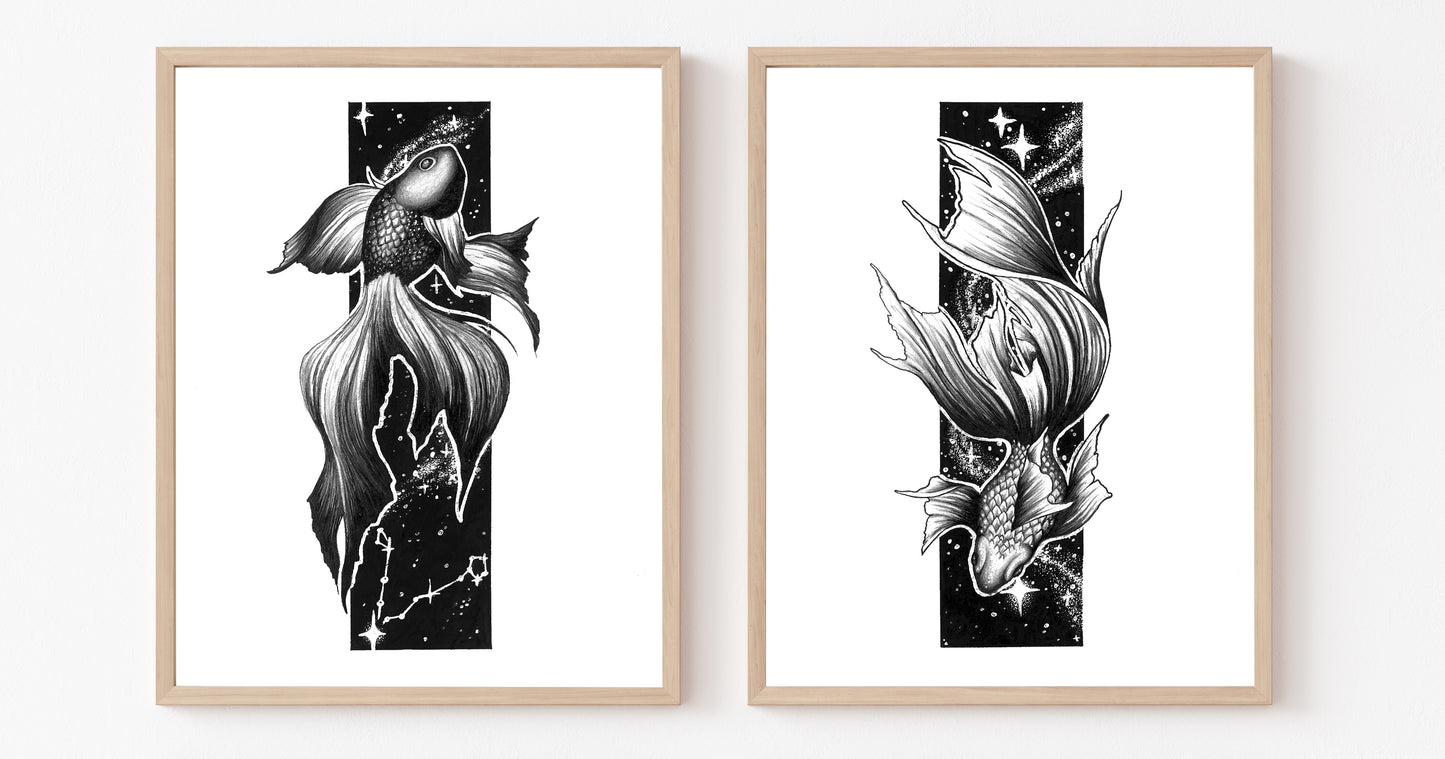 Pisces Constellation Prints (2 x A5 - 5.8" x 8.3")