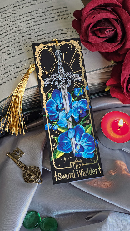"The Sword Wielder" Tarot Bookmark (Gold foil)