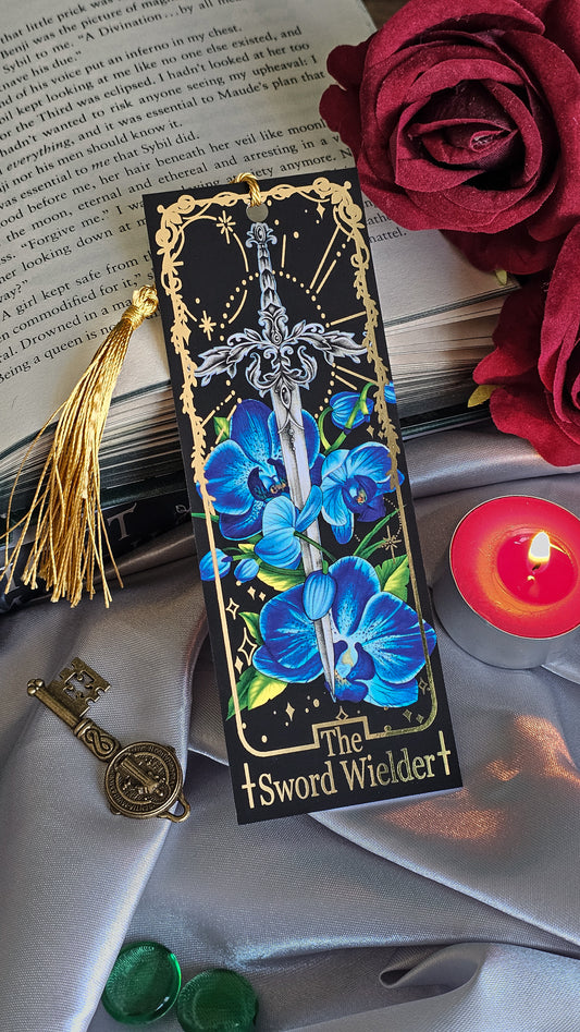 "The Sword Wielder" Tarot Bookmark (Gold foil)