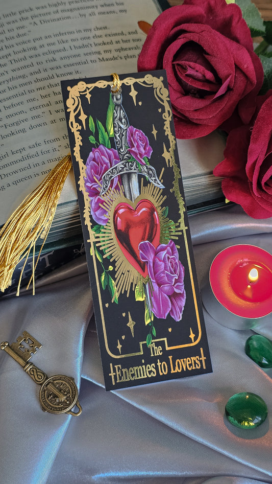 "The Enemies to Lovers" Tarot Bookmark (Gold foil)