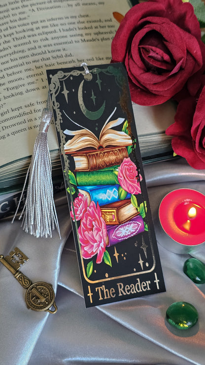 "The Reader" Tarot Bookmark (Silver foil)