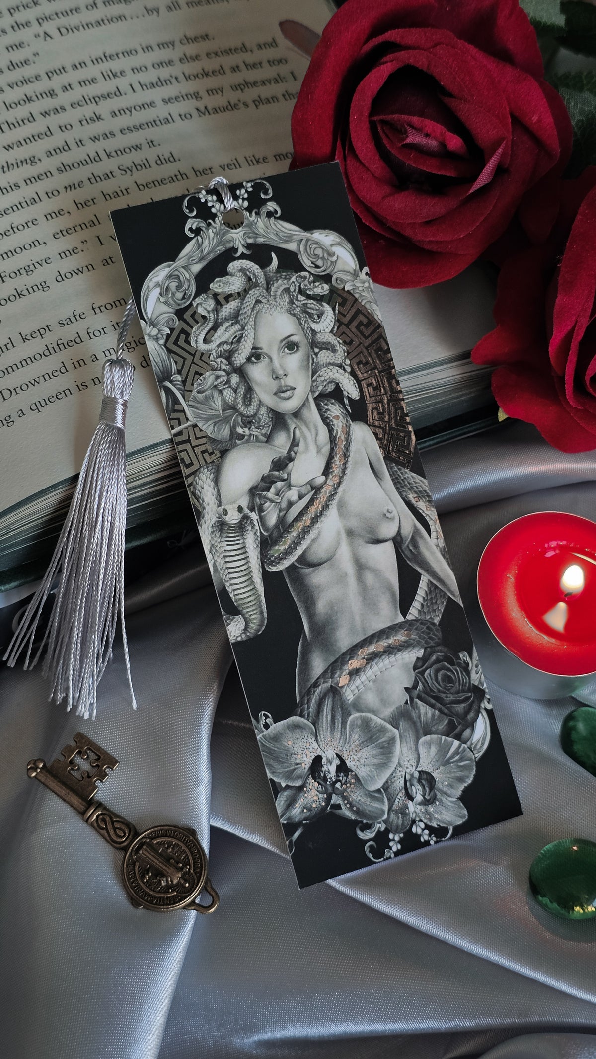 "Medusa" Bookmark (Silver foil)