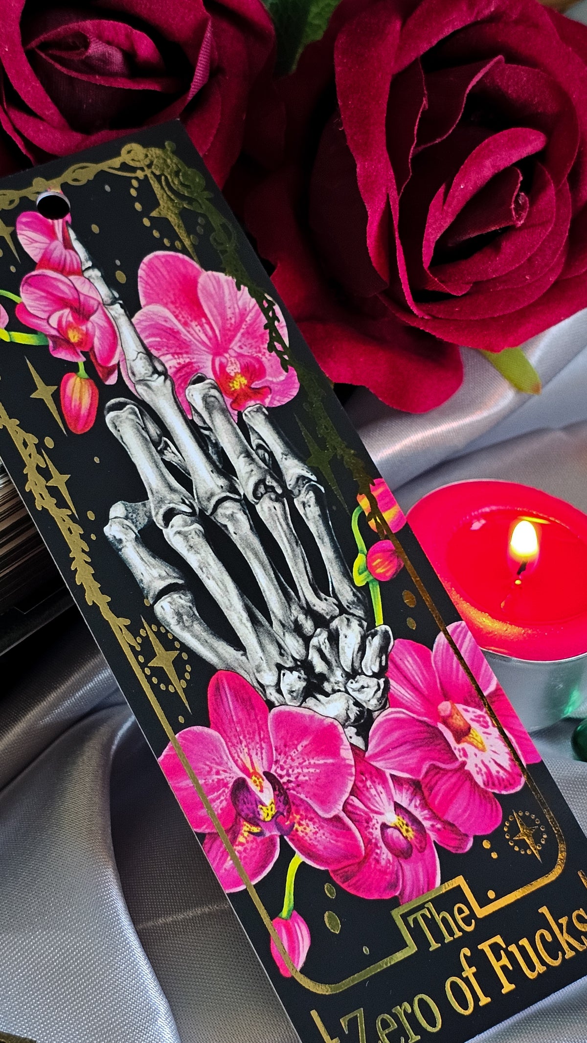 "The Zero of Fucks" Tarot Bookmark (Gold foil)