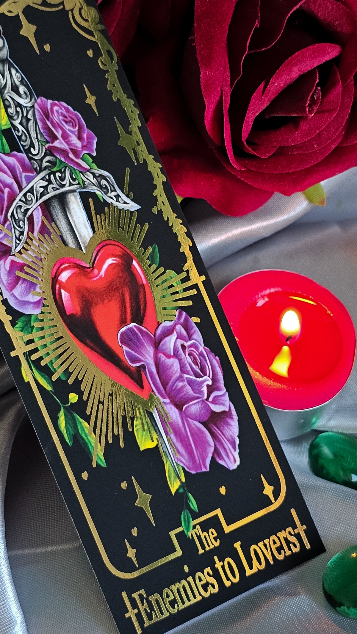 "The Enemies to Lovers" Tarot Bookmark (Gold foil)
