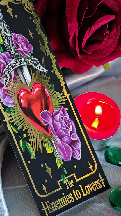 "The Enemies to Lovers" Tarot Bookmark (Gold foil)
