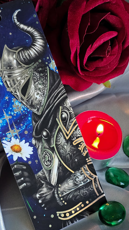 "The Gentle Knight" Bookmark (Silver foil)