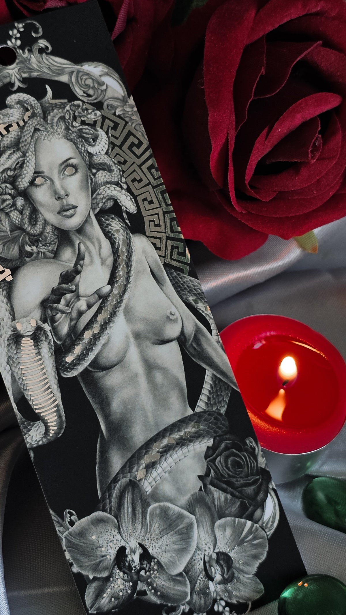 "Medusa" Bookmark (Silver foil)