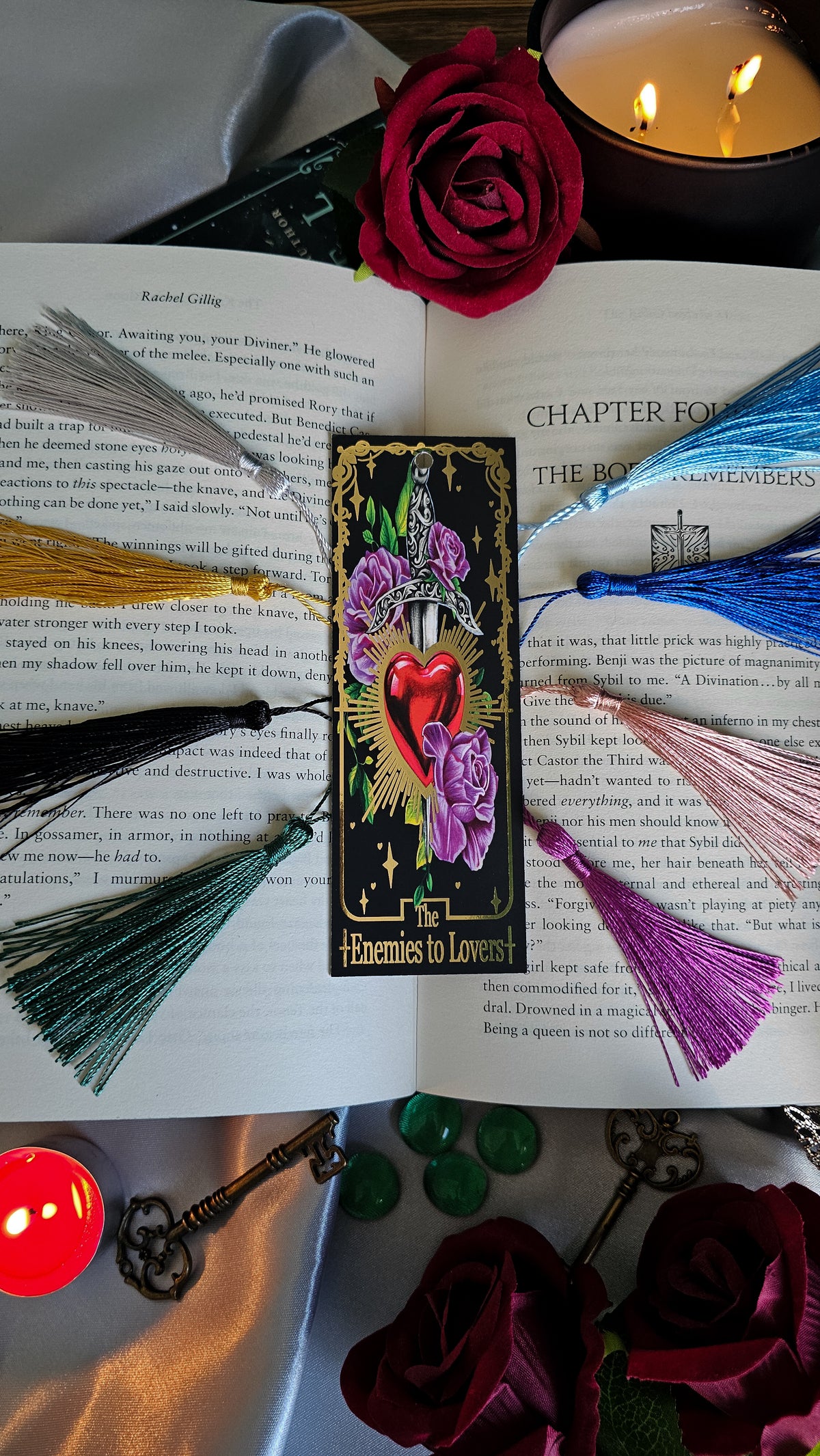 "The Enemies to Lovers" Tarot Bookmark (Gold foil)