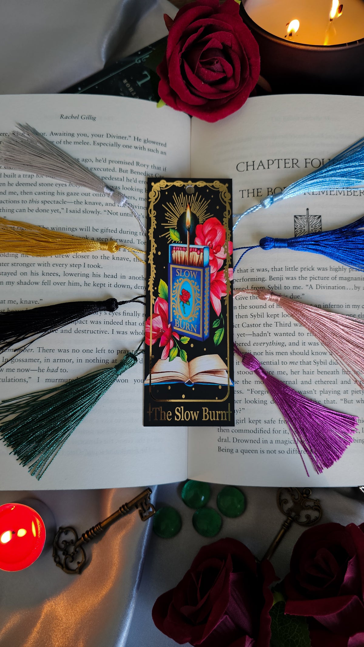 "The Slow Burn" Tarot Bookmark (Gold foil)