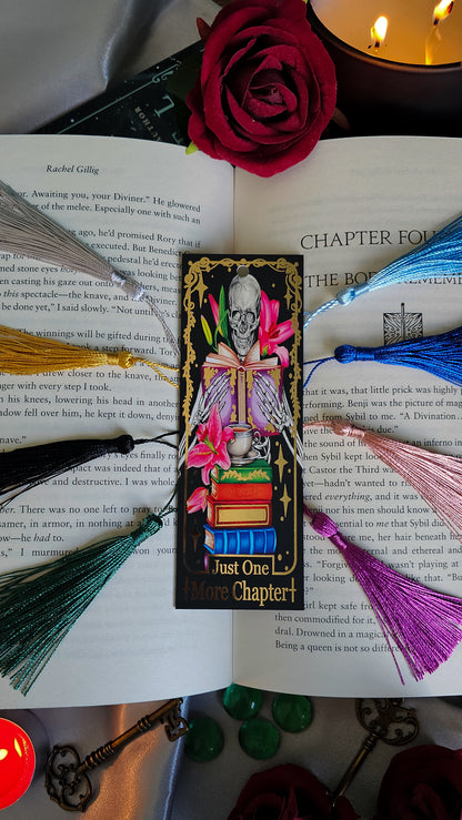 "Just One More Chapter" Tarot Bookmark (Gold foil)