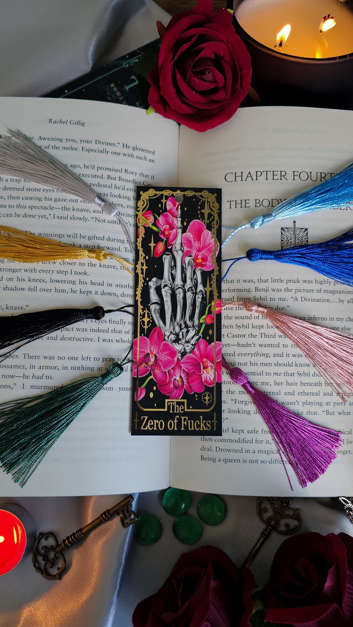 "The Zero of Fucks" Tarot Bookmark (Gold foil)