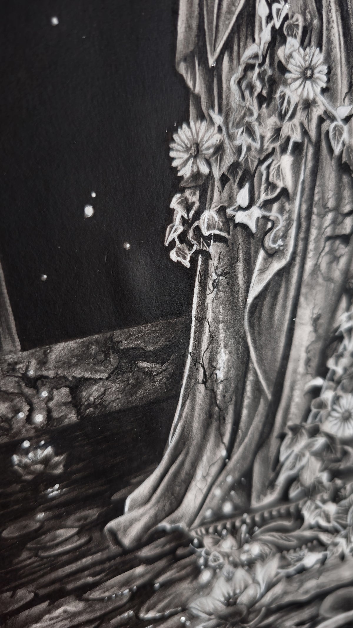"The Eternal Embrace" Original Drawing (Please Read Description- slight imperfection)