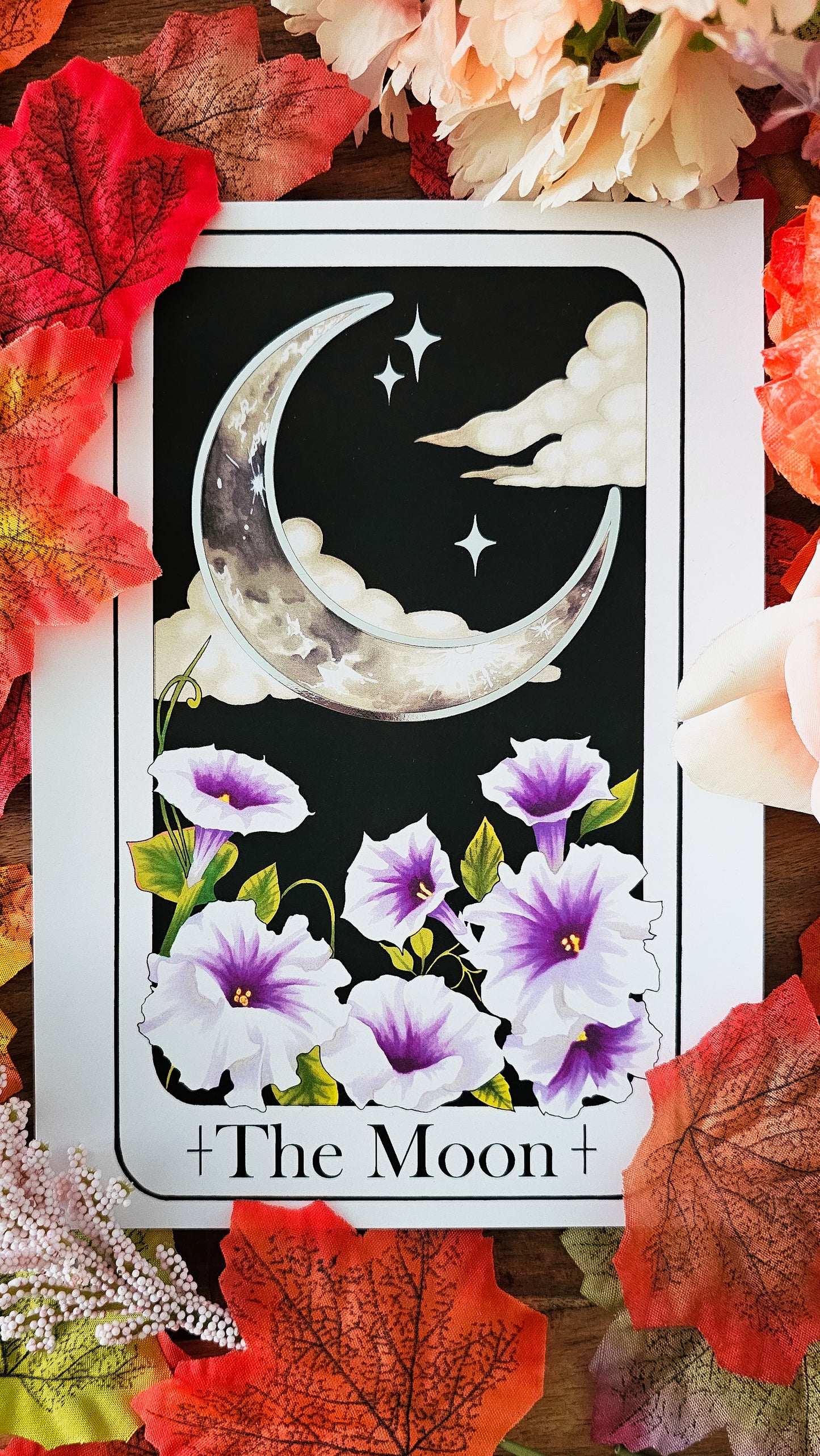 "The Moon" Tarot Card Gold Foil Print