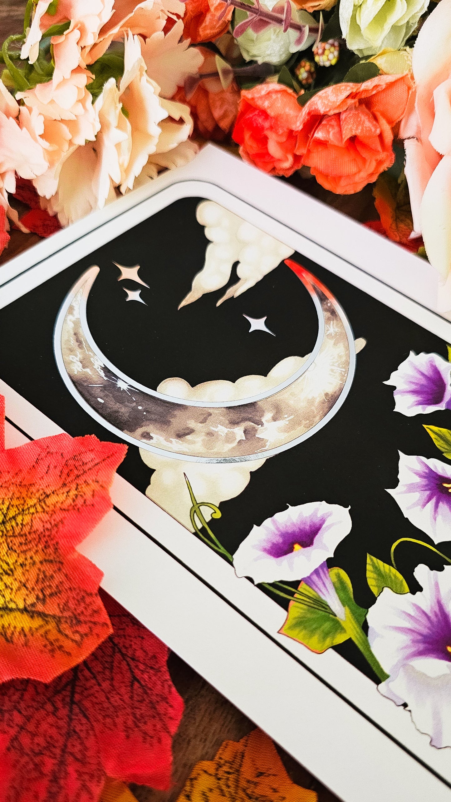 "The Moon" Tarot Card Gold Foil Print