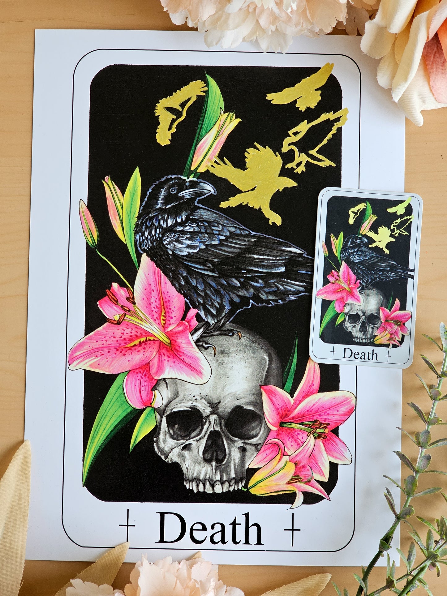 Death Tarot Sticker (4.2 x 7cm)