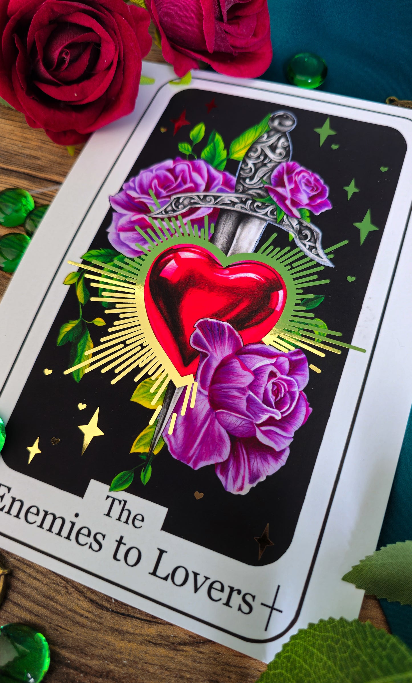 "The Enemies to Lovers" Tarot Card Gold Foil Print