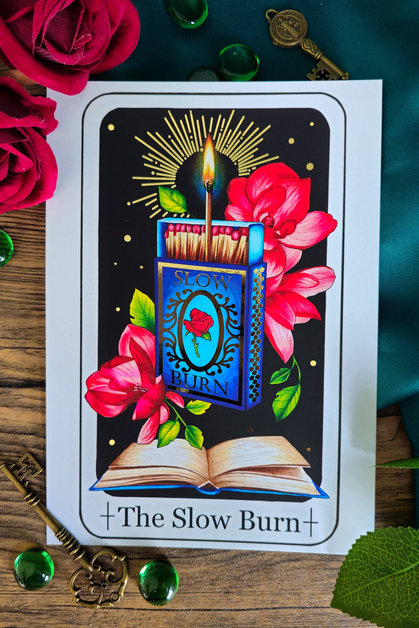 "The Slow Burn" Tarot Card Gold Foil Print