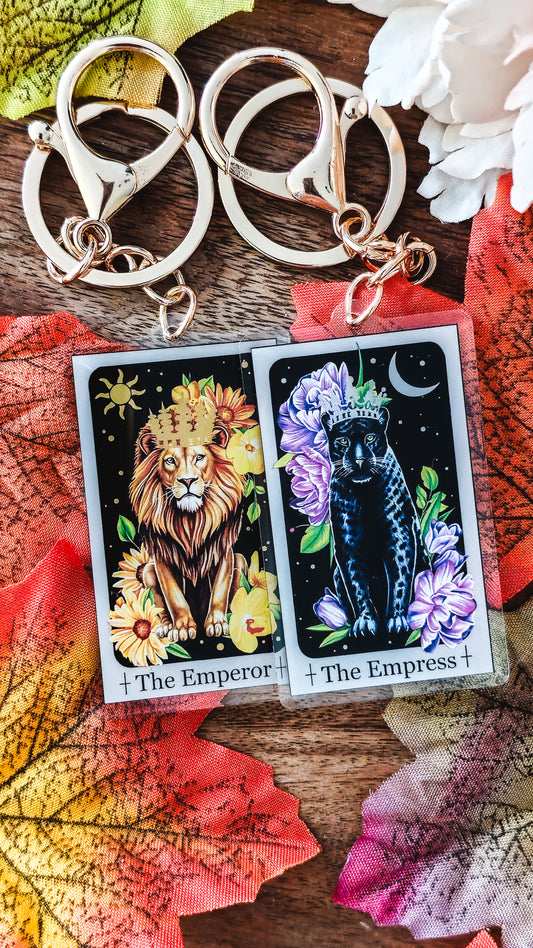 "The Empress and The Emperor" Tarot Keyring