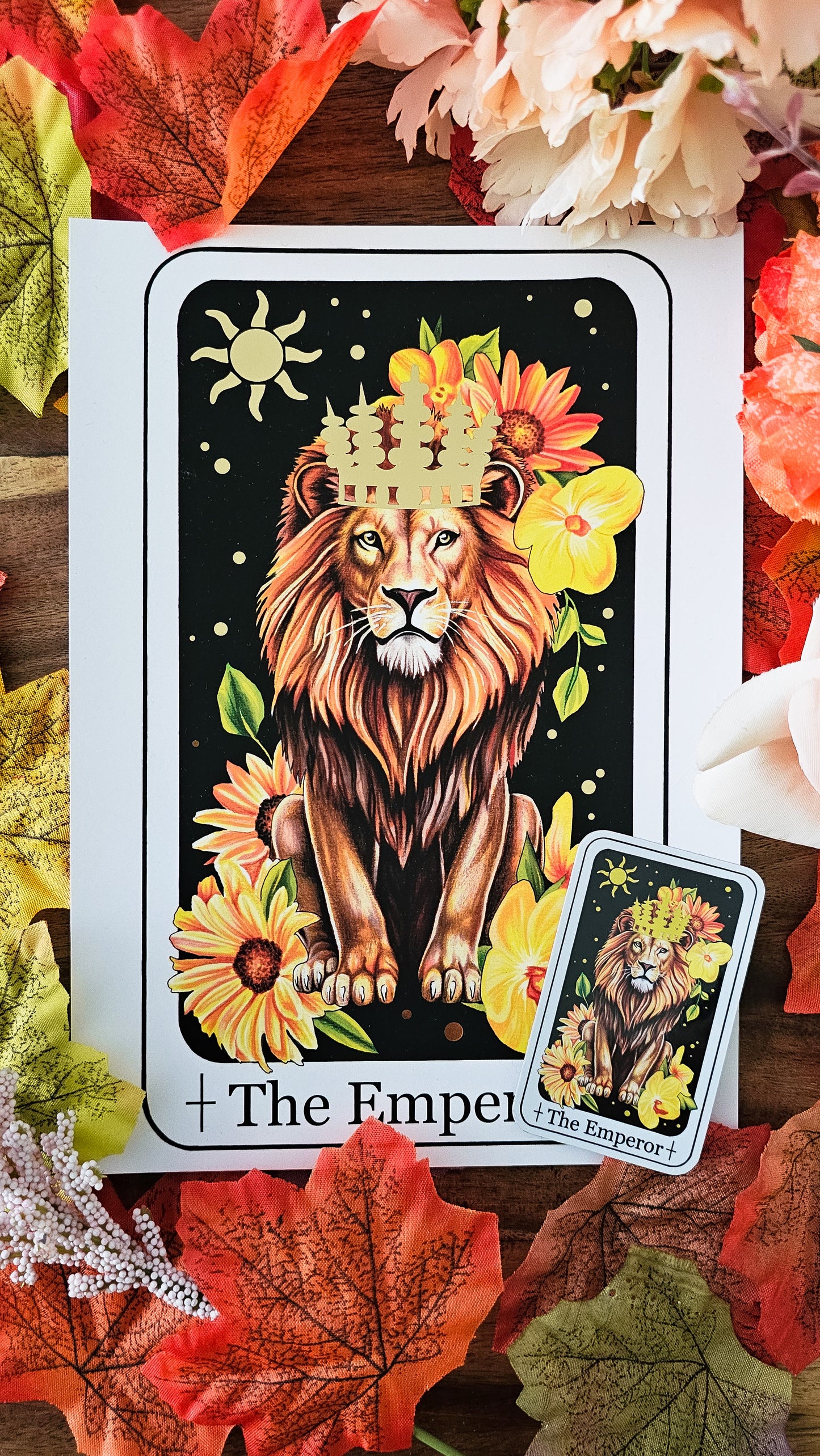 "The Emperor" Tarot Card Gold Foil Print