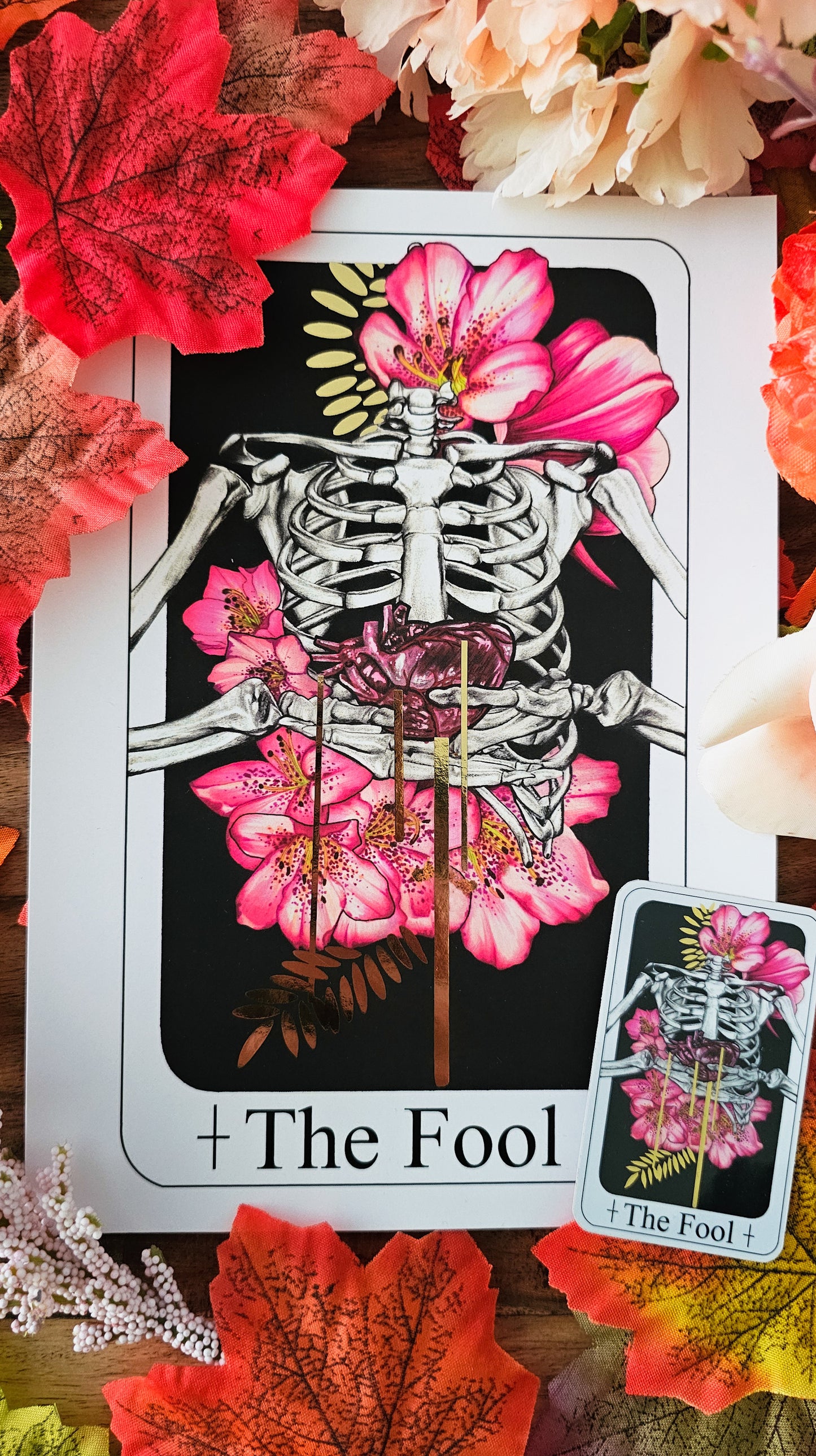 "The Fool" Tarot Card Gold Foil Print
