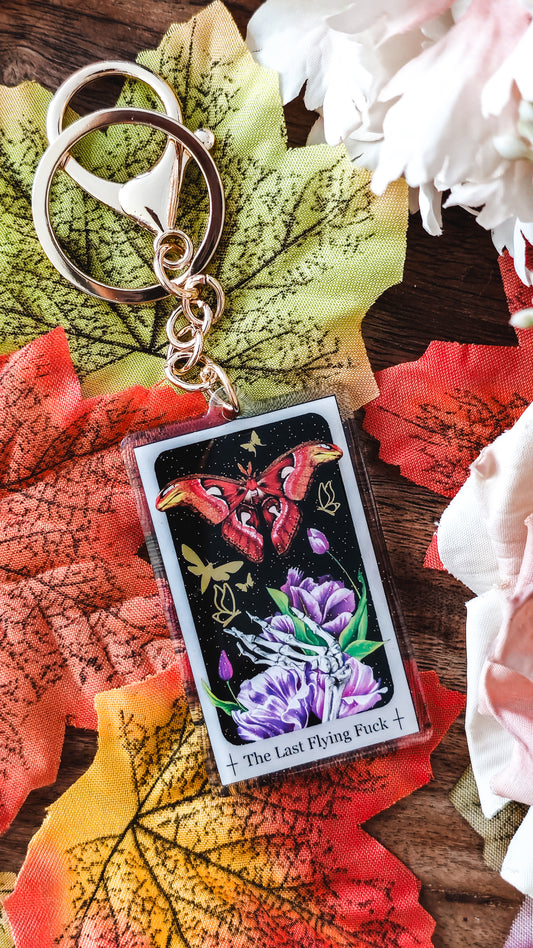 "The Last Flying Fuck" Tarot Keyring