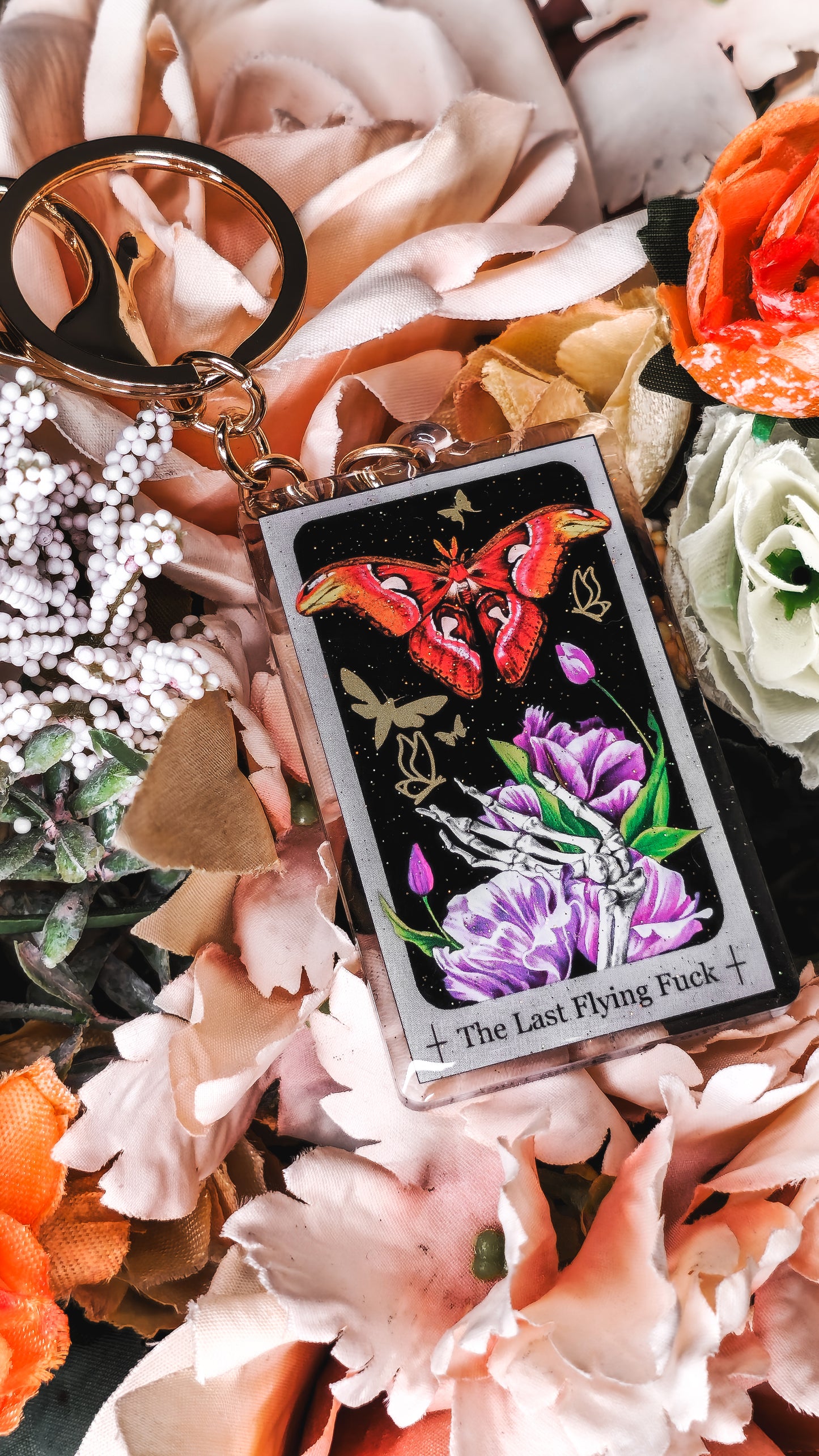 "The Last Flying Fuck" Tarot Keyring