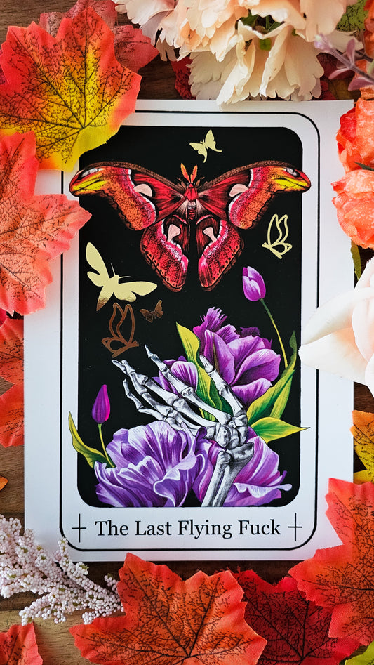 "The Last Flying Fuck" Tarot Card Gold Foil Print