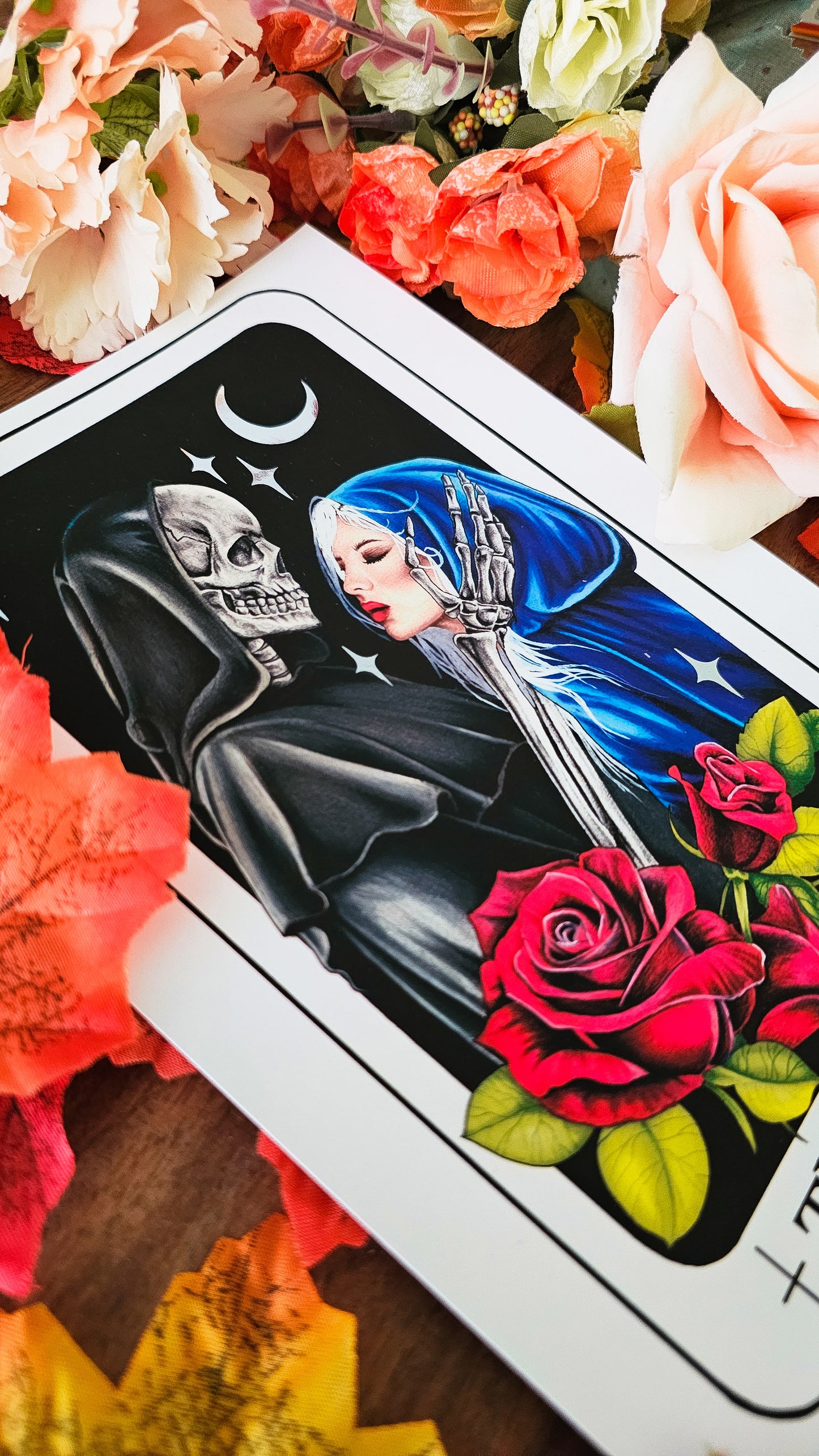 "The Lovers" Tarot Card Silver Foil Print
