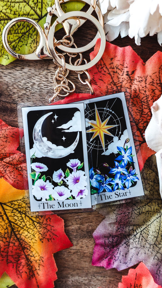 "The Star and The Moon" Tarot Keyring