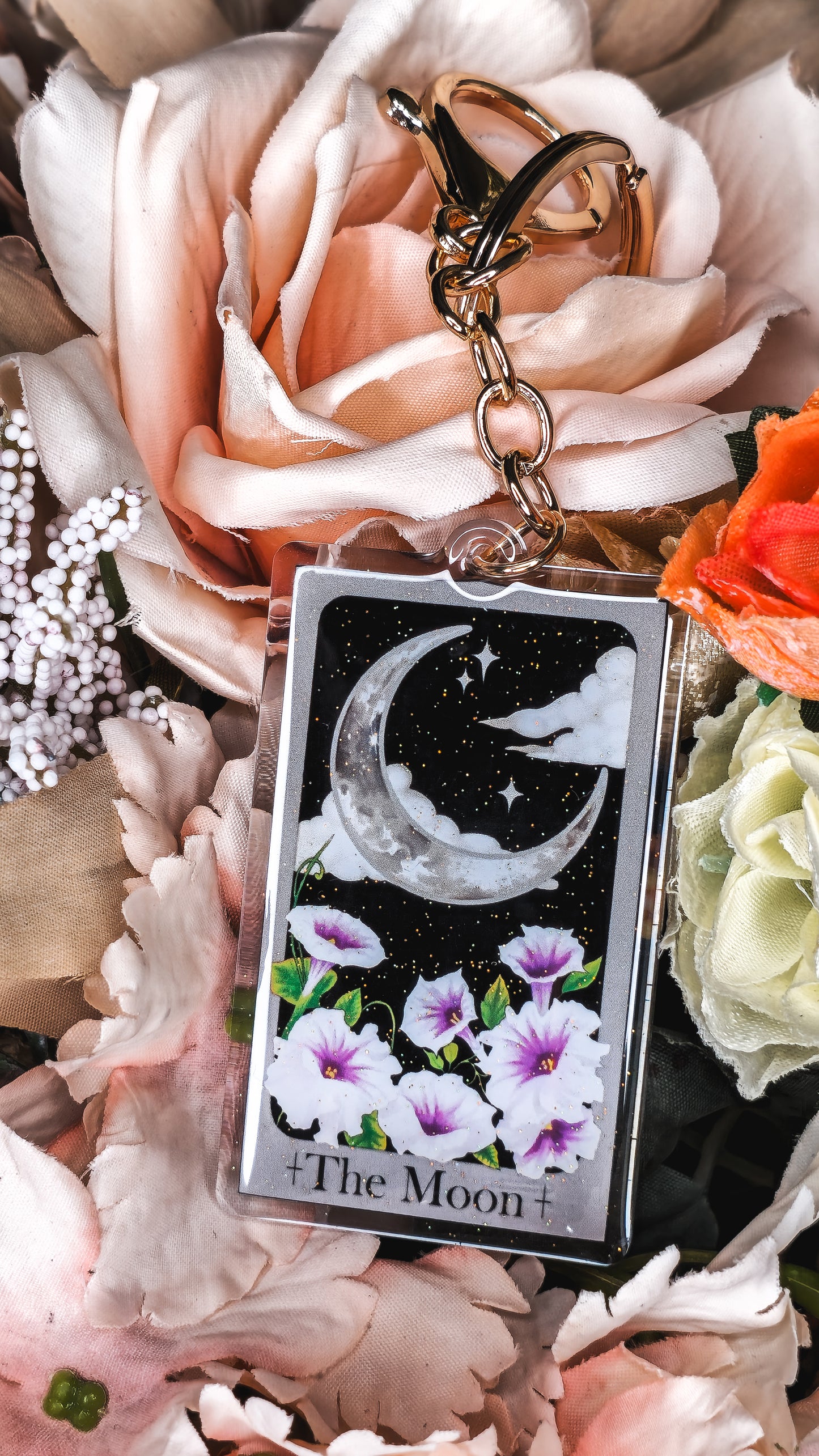 "The Moon" Tarot Keyring