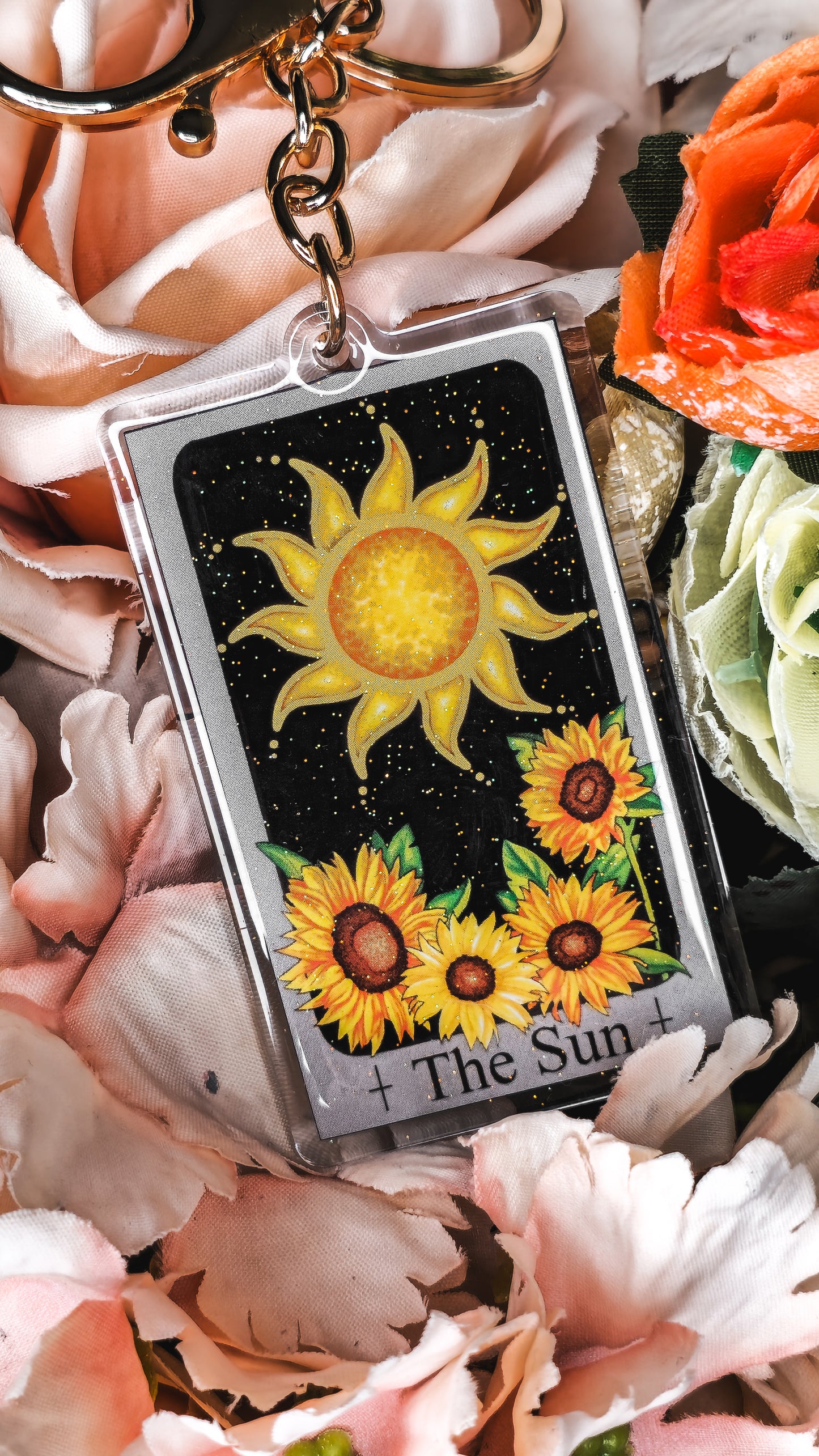 "The Sun" Tarot Keyring