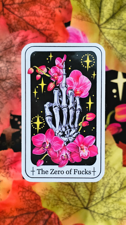 The Zero of Fucks Tarot Sticker
