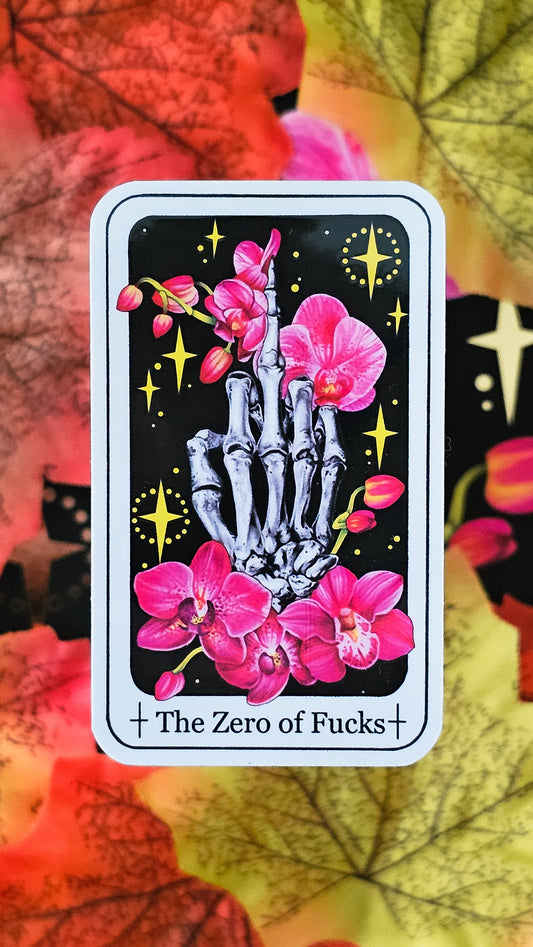 The Zero of Fucks Tarot Sticker